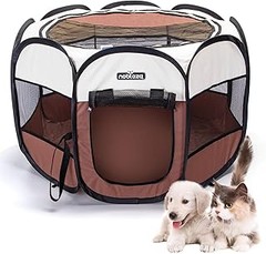 Guía para instalar un parque plegable de tela para perros