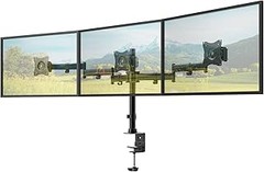 ¿Qué son los brazos articulados para tres monitores?