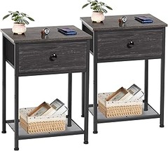 ¿Qué son las mesas auxiliares con estantes y cajones?