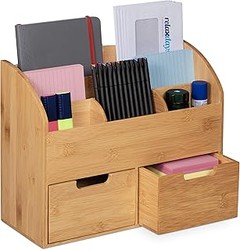 Los mejores organizadores de escritorio de bambú y madera para pisos pequeños