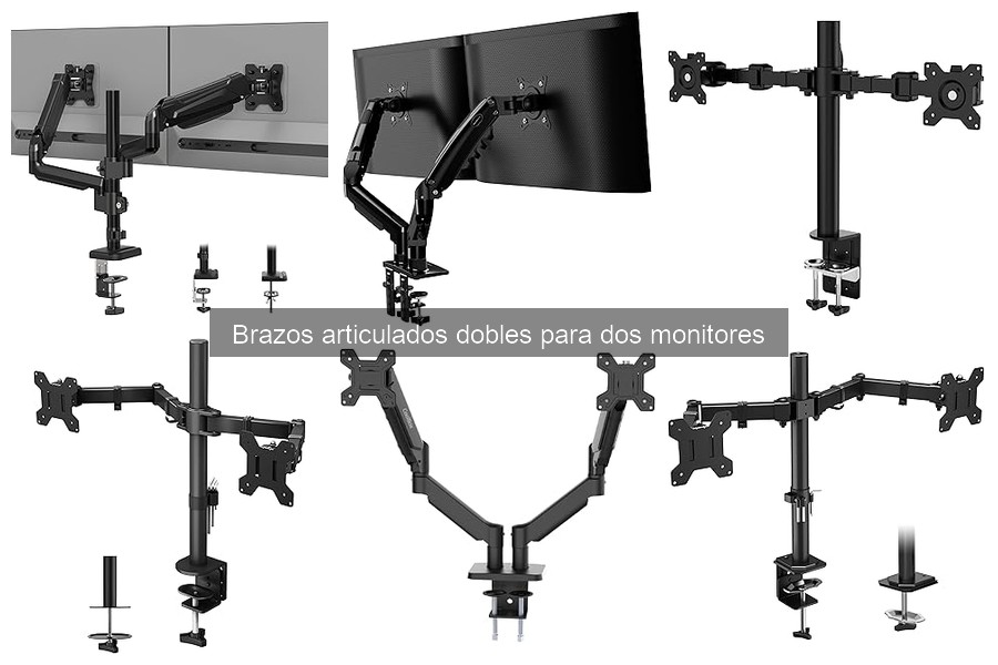 Alternativas a brazos articulados dobles para monitores