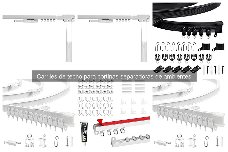 Alternativas a carriles de techo para separar ambientes