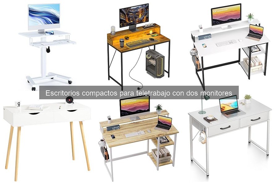 Alternativas a Escritorios Compactos para Teletrabajo con 2 Monitores