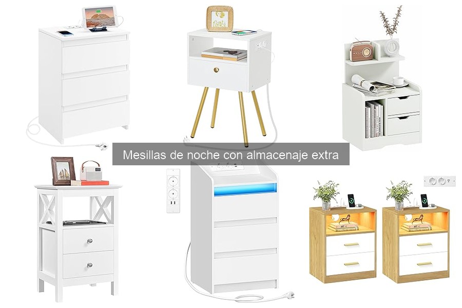 Alternativas a mesillas de noche con almacenaje extra