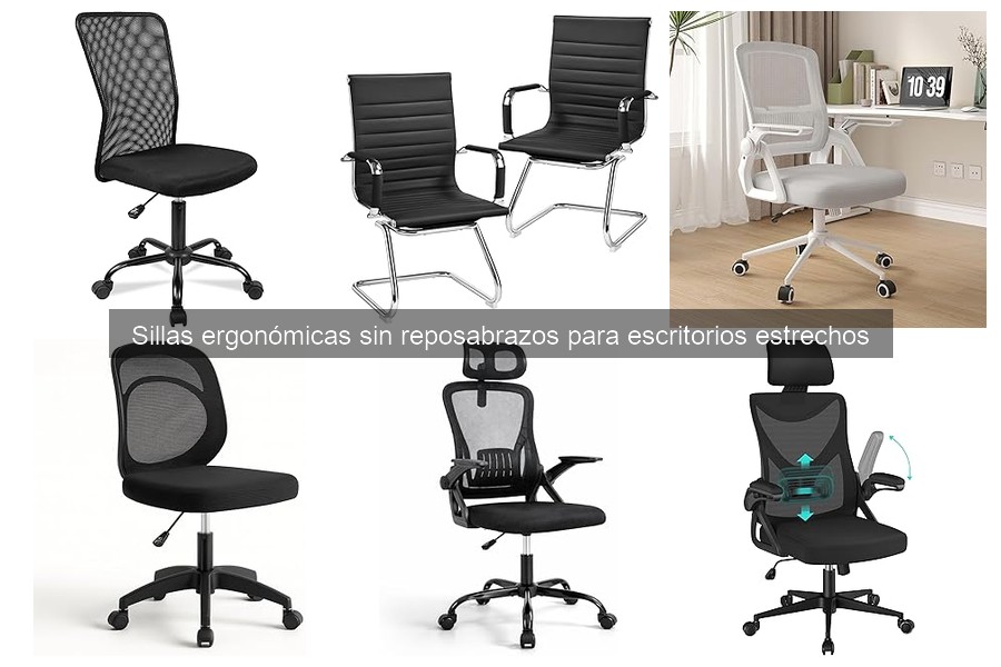 Alternativas a sillas ergonómicas sin reposabrazos para espacios estrechos