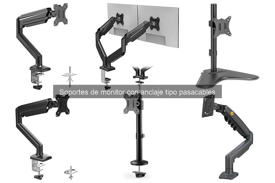 Alternativas a soportes de monitor con anclaje tipo pasacables