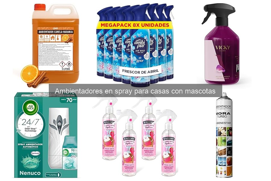 Ambientadores en spray ecológicos y seguros para mascotas