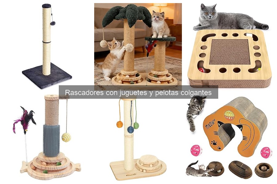 Cómo instalar un rascador con juguetes colgantes para gatos