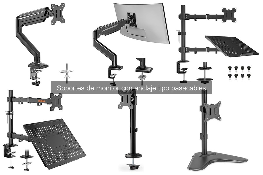 Cómo instalar un soporte de monitor con anclaje pasacables
