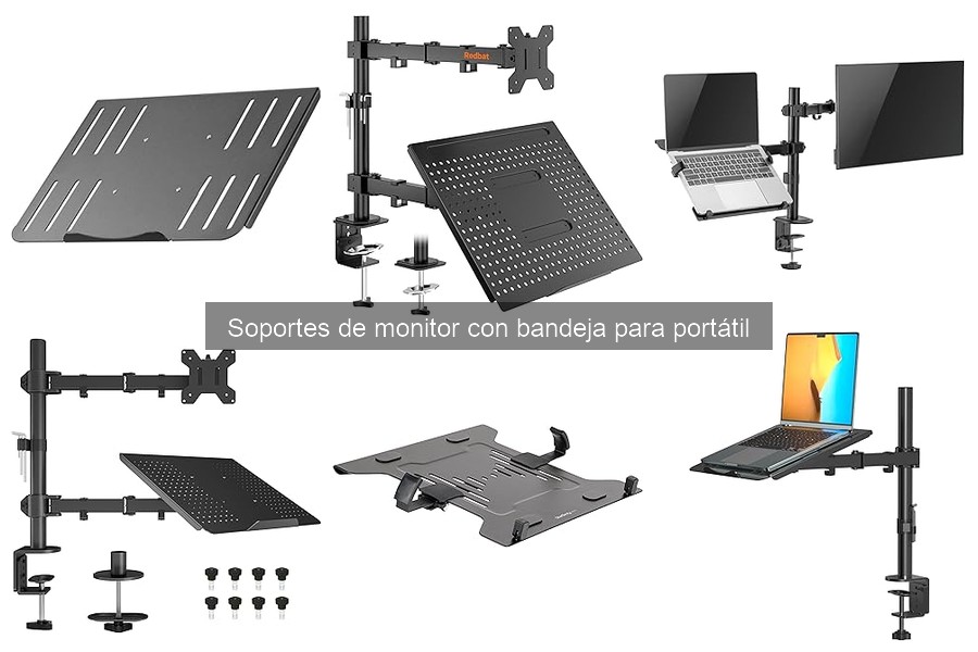 Cómo instalar un soporte de monitor con bandeja para portátil