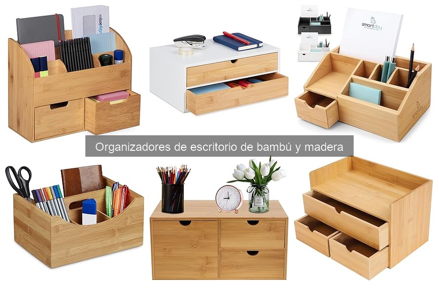 Cómo limpiar organizadores de escritorio de bambú y madera