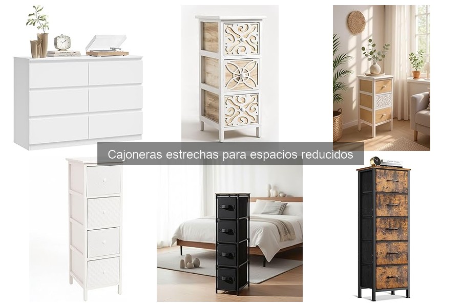 Comparativa de Cajoneras Estrechas para Espacios Pequeños