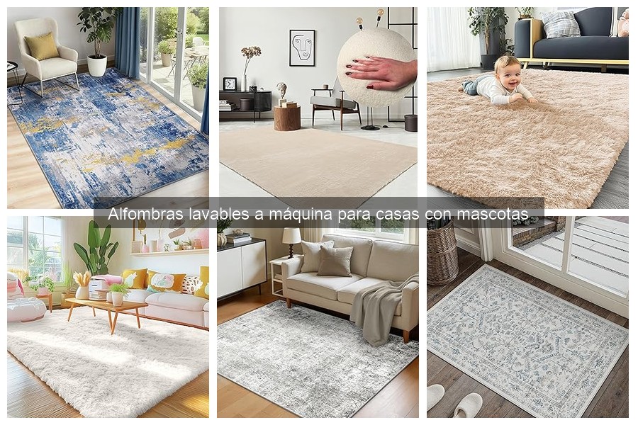 Comparativa de materiales para alfombras lavables con mascotas