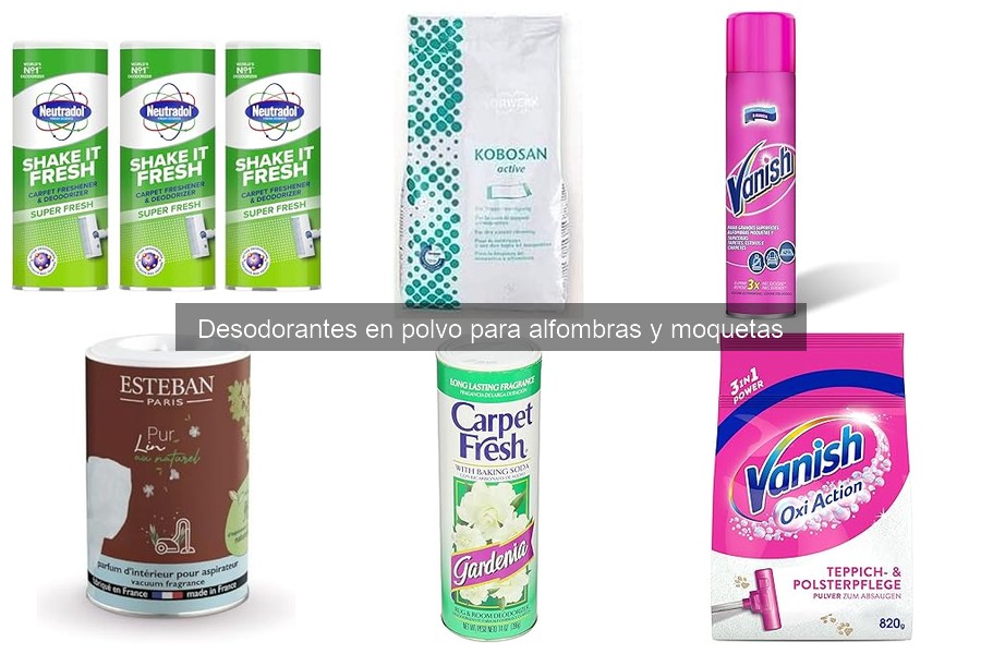 Comparativa de precios de desodorantes en polvo para alfombras