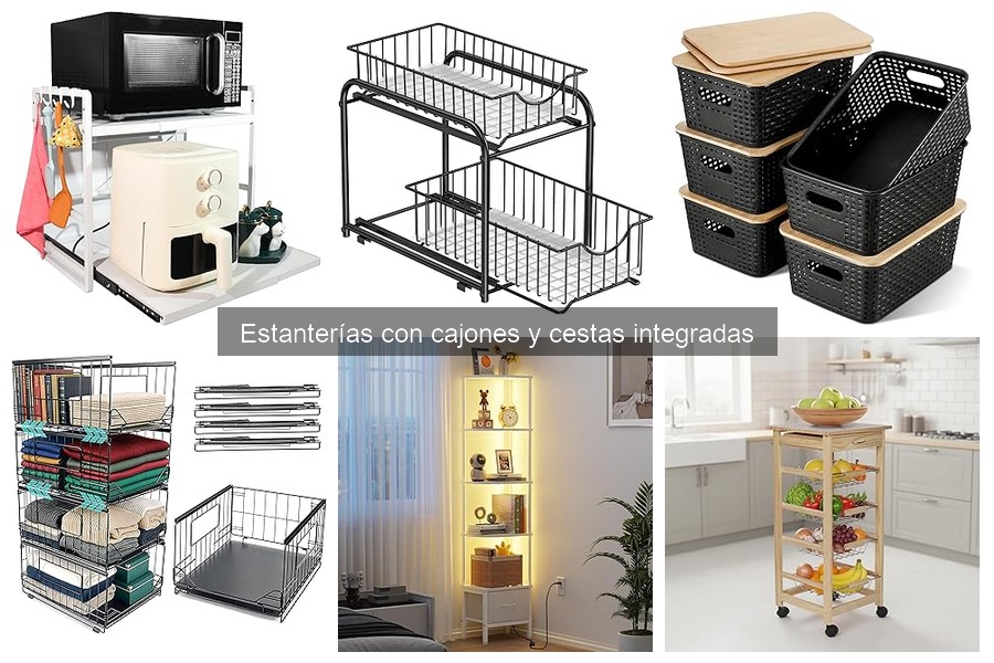 Comparativa de precios de estanterías con cajones y cestas