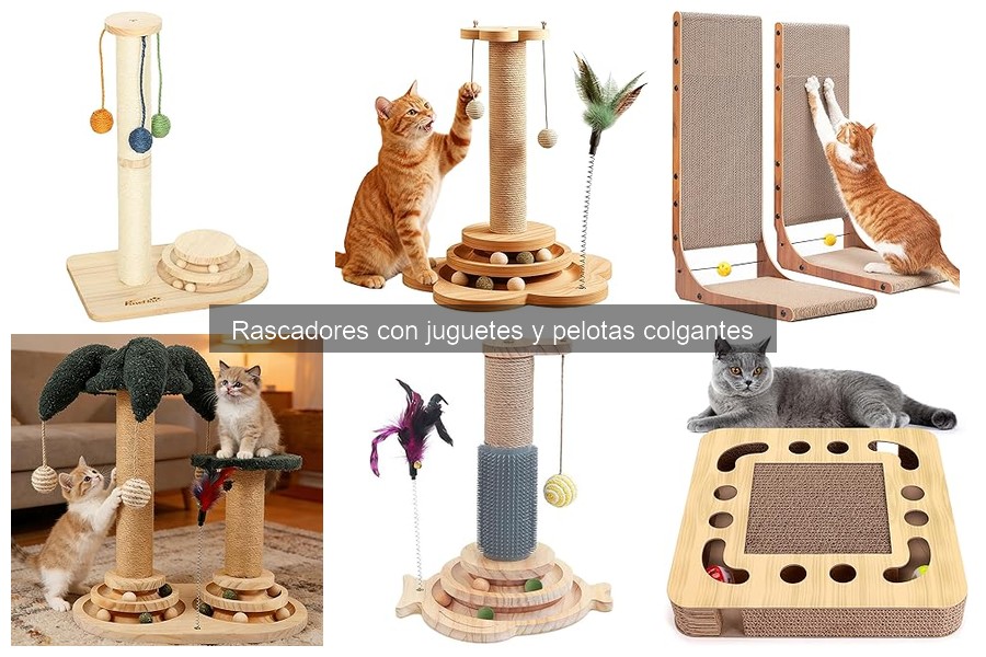 Comparativa de Rascadores con Juguetes para Gatos