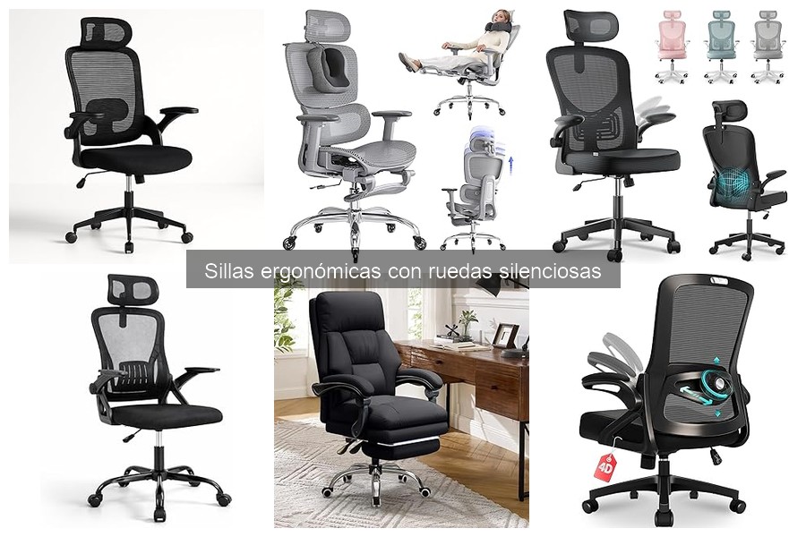 Comparativa de sillas ergonómicas con ruedas silenciosas