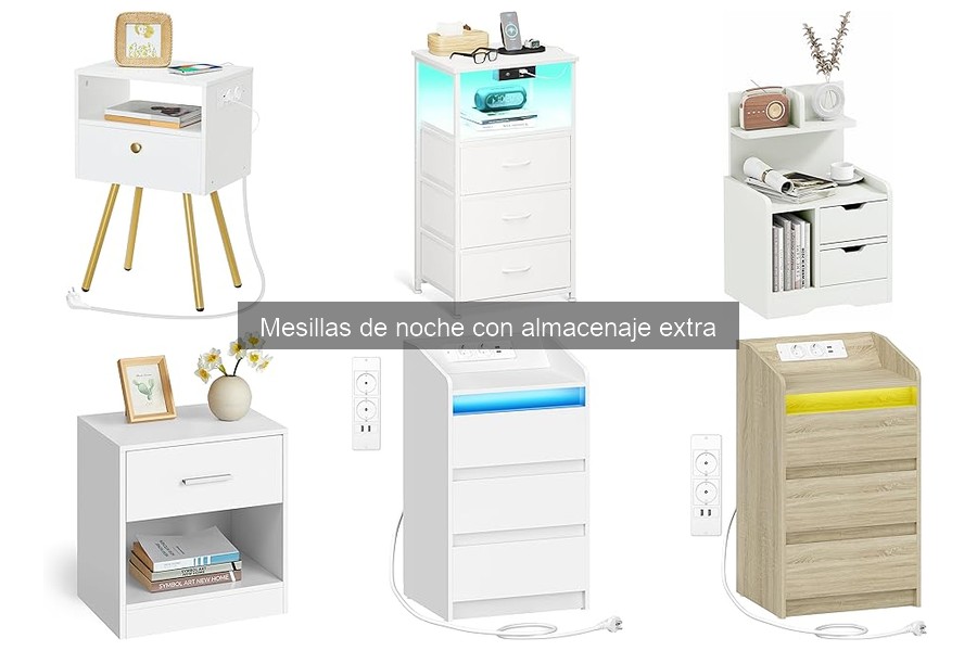 Comparativa entre mesillas de noche con y sin almacenaje