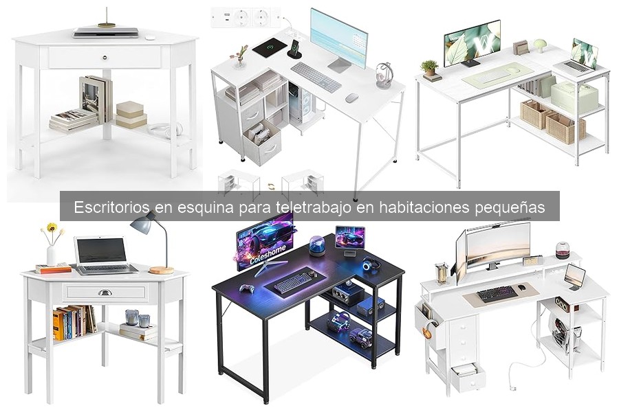 Comparativa: Escritorios en esquina vs rectos para teletrabajo