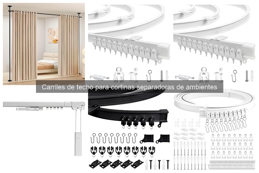 Comparativa precios carriles de techo para cortinas