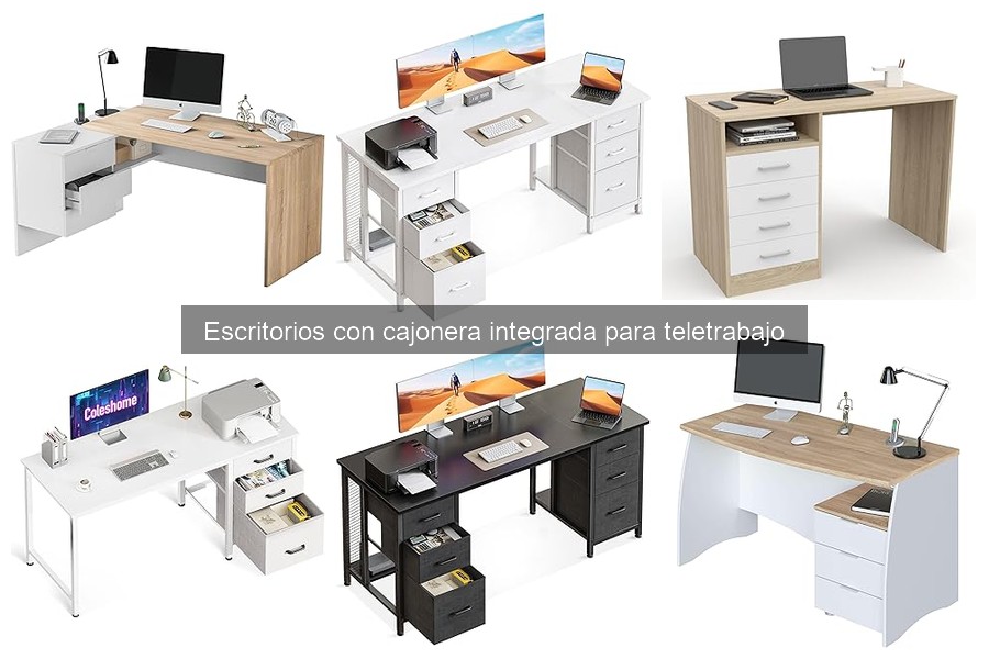Diseños de escritorios con cajonera integrada para tu hogar