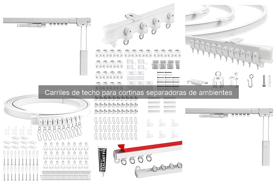 Dónde comprar carriles de techo para cortinas separadoras