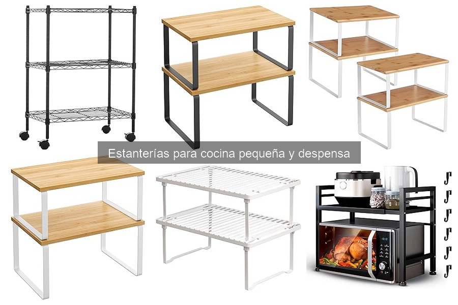 Estanterías ideales para organizar alimentos en cocina pequeña