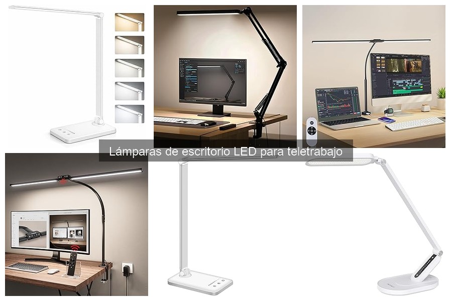** Estilos de Lámparas de Escritorio LED para Teletrabajo