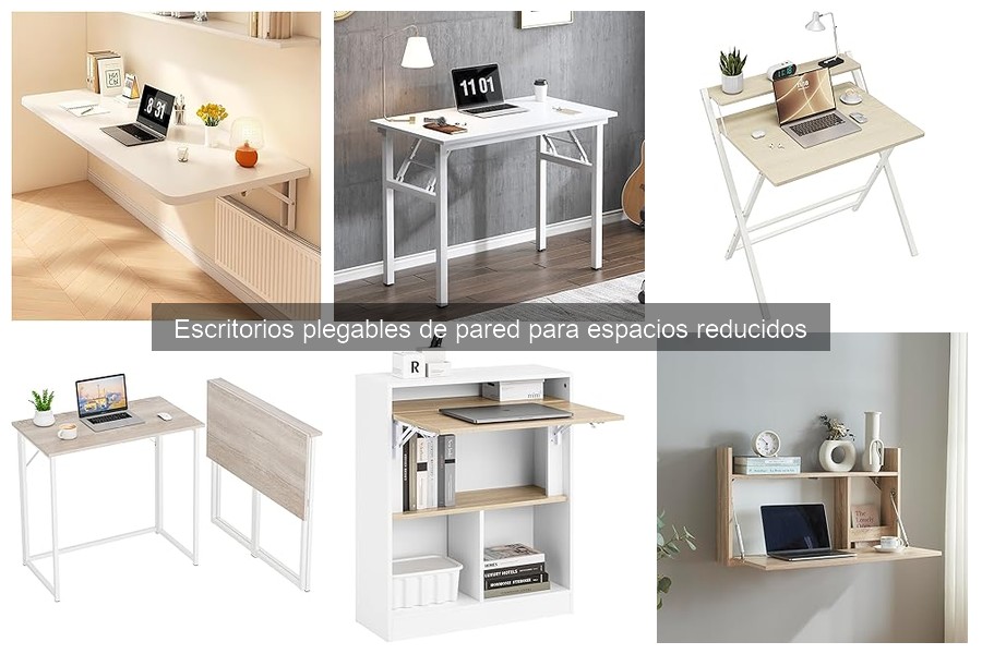 Estilos y diseños de escritorios plegables de pared para espacios pequeños