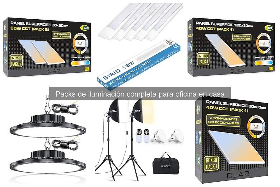 Guía de compra de packs de iluminación para oficina en casa