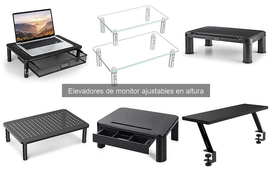 Guía de Instalación de Elevadores de Monitor Ajustables