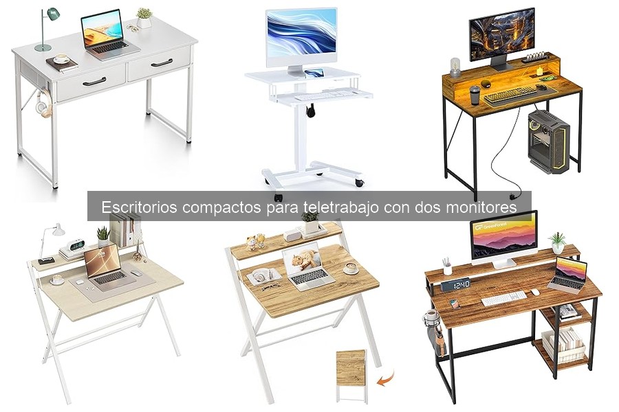 Guía para elegir escritorios compactos con soporte para dos monitores
