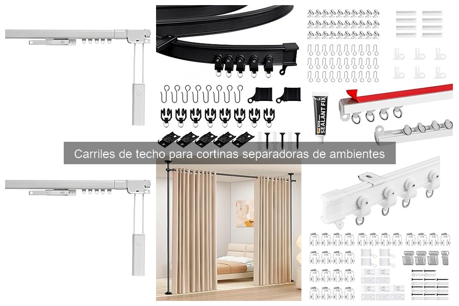 Guía para instalar carriles de techo para cortinas separadoras