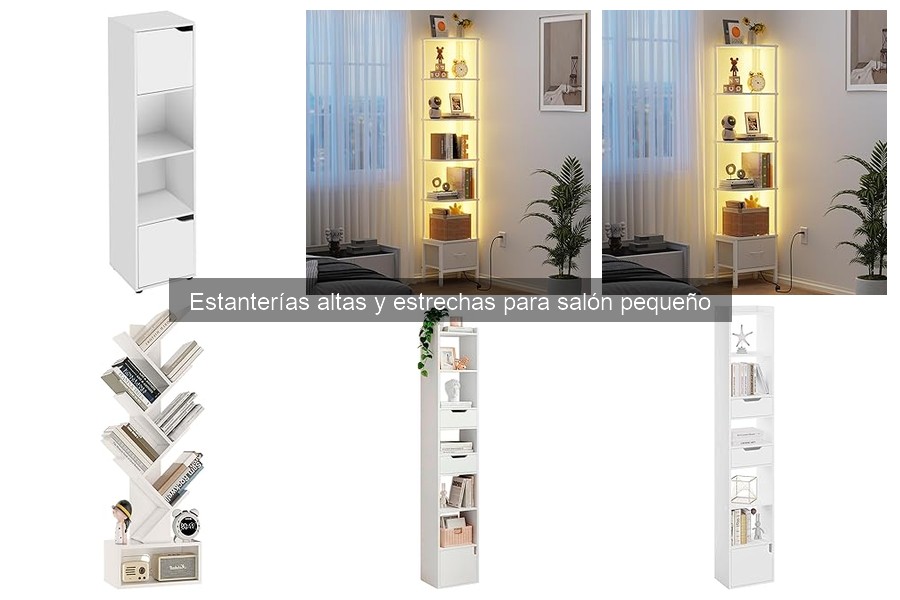 Ideas creativas para decorar con estanterías altas y estrechas