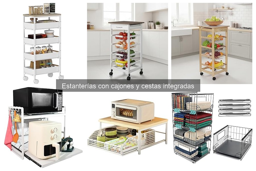Ideas creativas para integrar estanterías con cajones