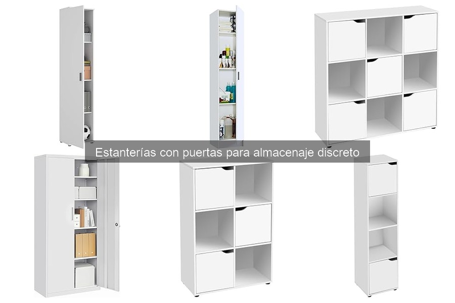 Ideas creativas para organizar con estanterías con puertas