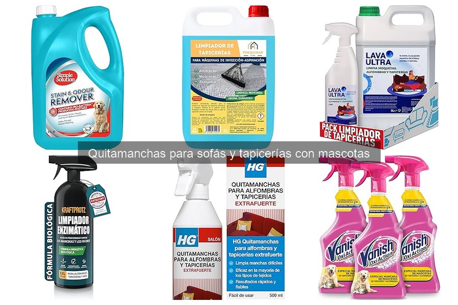 Ingredientes dañinos en quitamanchas para mascotas