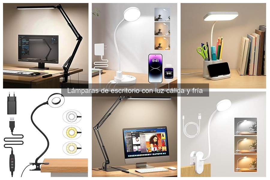 Lámparas de escritorio con luz cálida y fría: características y beneficios