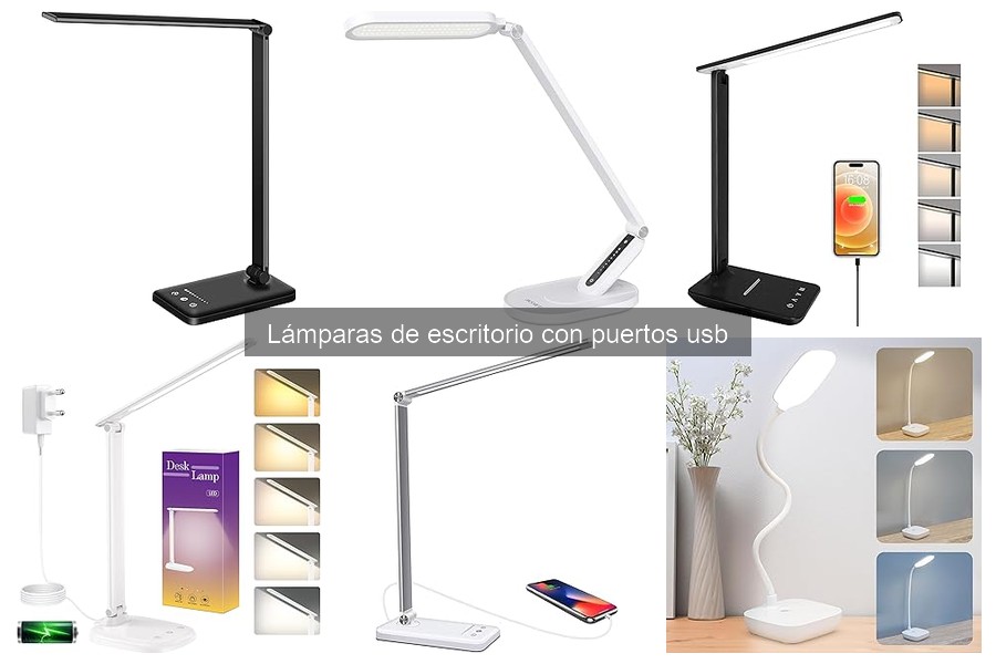 ** Lámparas de escritorio con puertos USB que aumentan tu productividad