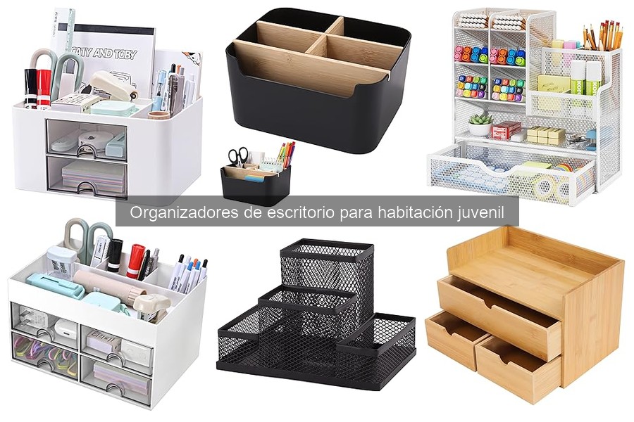 Mantén organizados los utensilios de escritorio juvenil