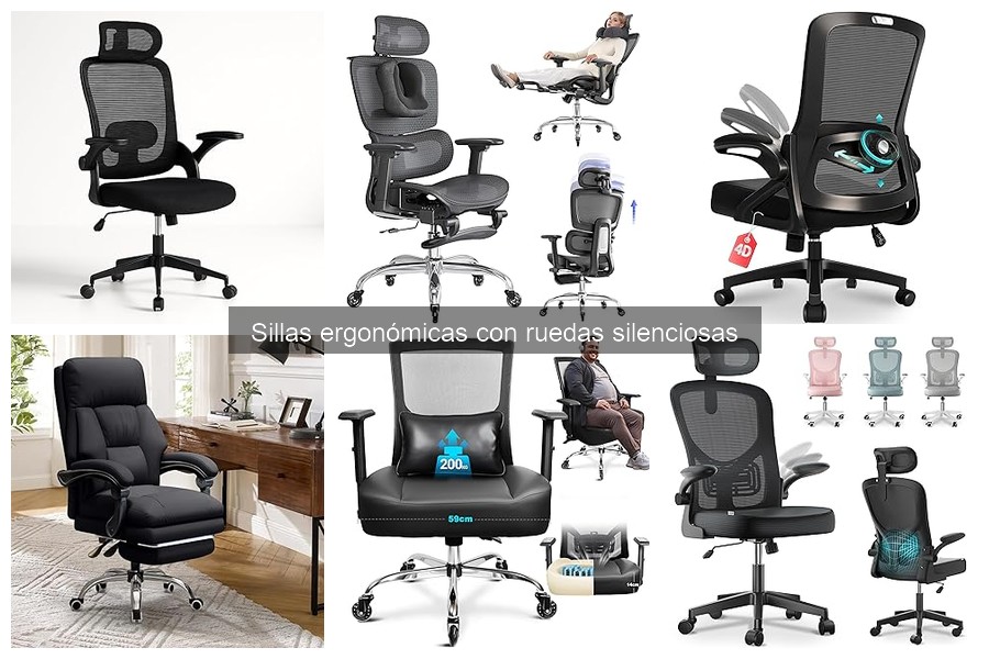 Mantenimiento de sillas ergonómicas con ruedas silenciosas