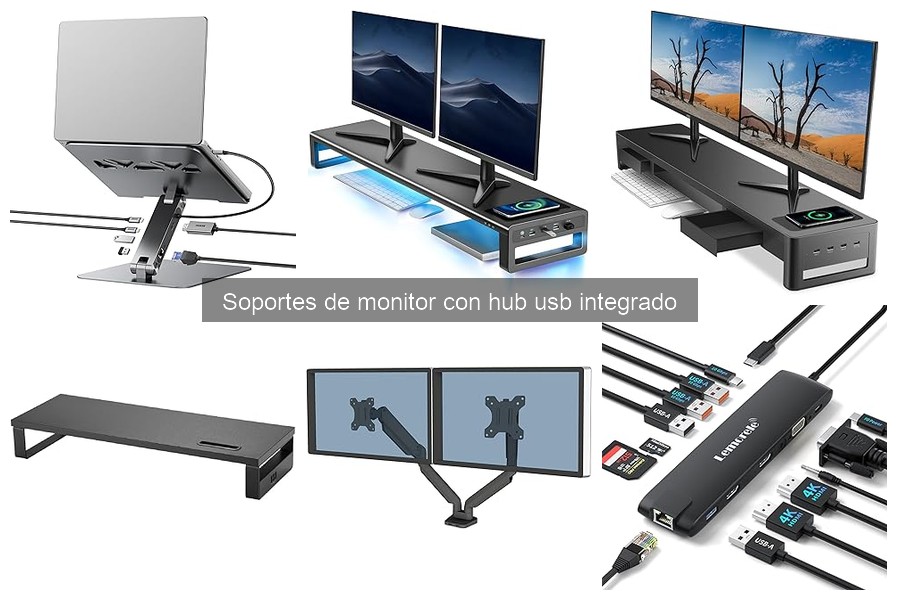 Mantenimiento de Soportes de Monitor con Hub USB Integrado