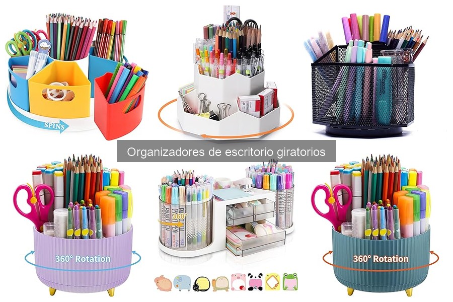 Mantenimiento eficaz de organizadores de escritorio giratorios