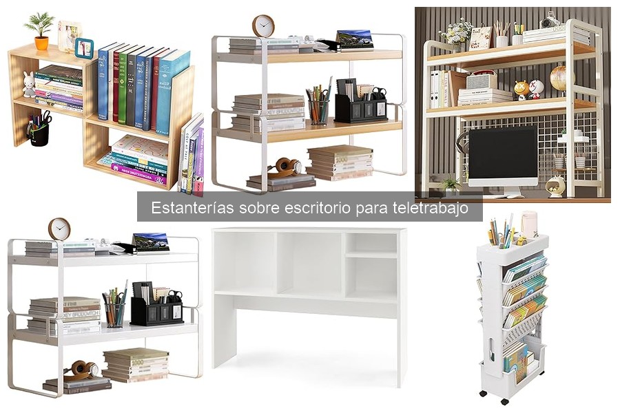 Mantenimiento y limpieza de estanterías sobre escritorio