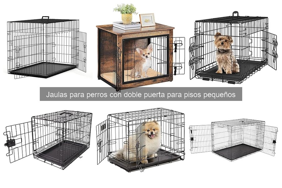 Mantenimiento y limpieza de jaulas para perros con doble puerta