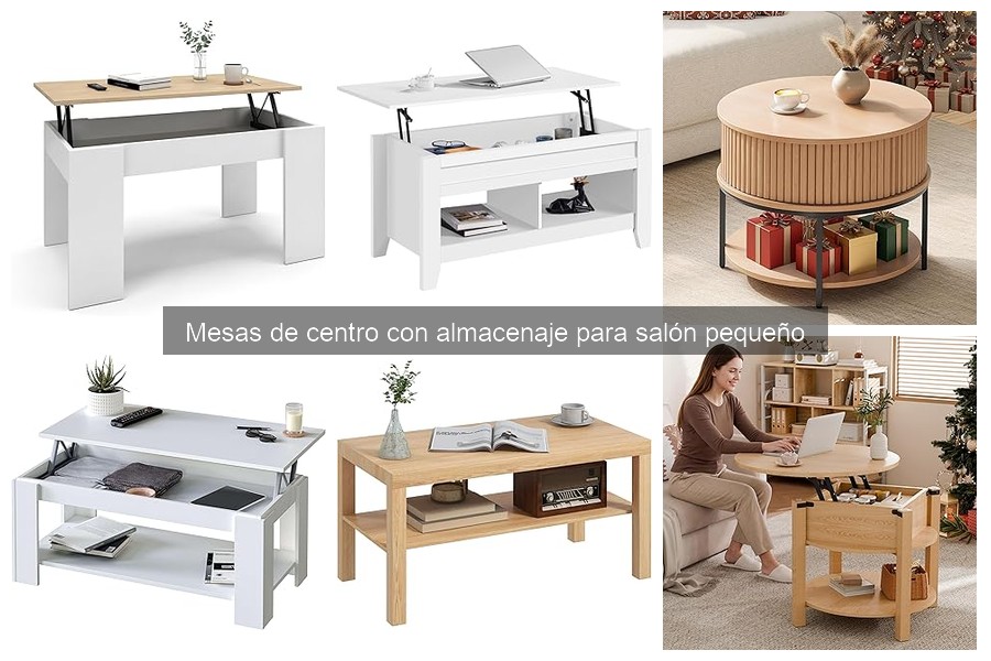 Medidas ideales de mesas de centro con almacenaje para espacios pequeños