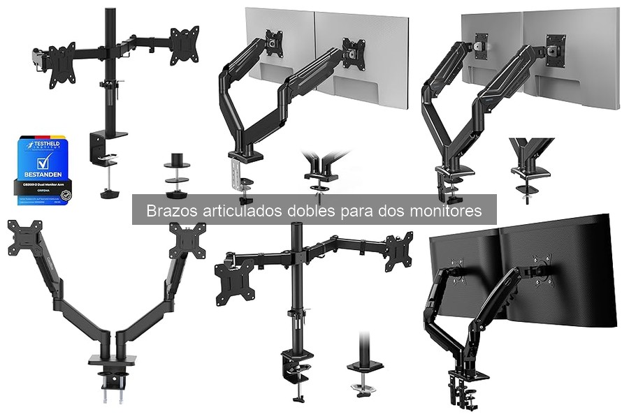 Mejores accesorios para brazos articulados dobles de monitores