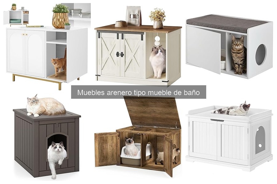 Mejores areneros tipo mueble de baño para casas pequeñas
