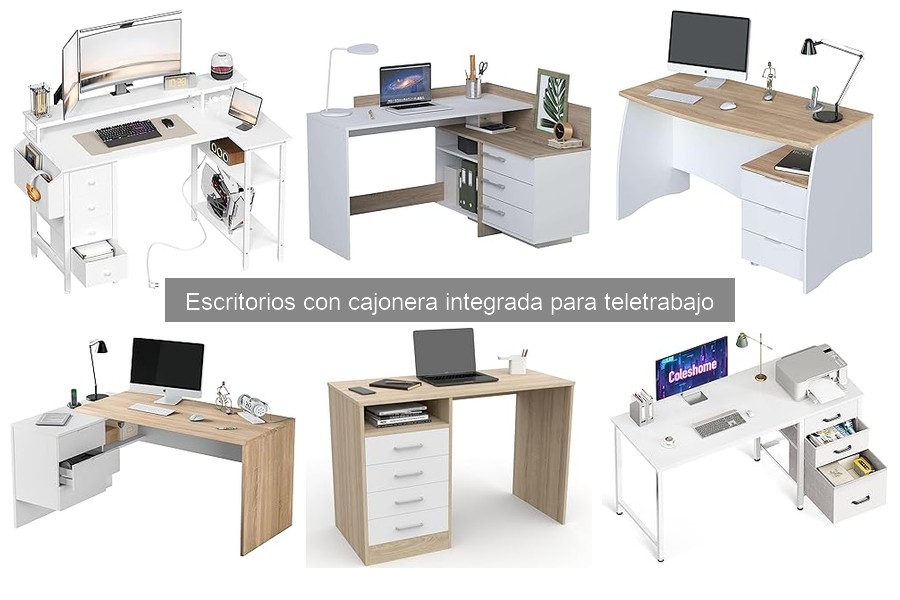 Mejores escritorios con cajonera integrada para teletrabajo