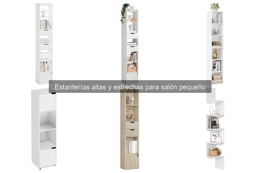 Mejores estanterías altas y estrechas para salones modernos